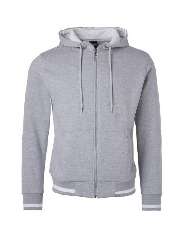 James & Nicholson Men's Premium Cotton Hooded Sweatshirt with Zip Lining