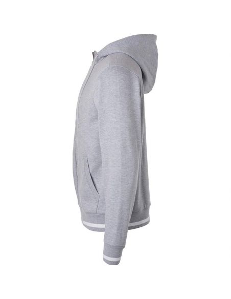 James & Nicholson Men's Premium Cotton Hooded Sweatshirt with Zip Lining