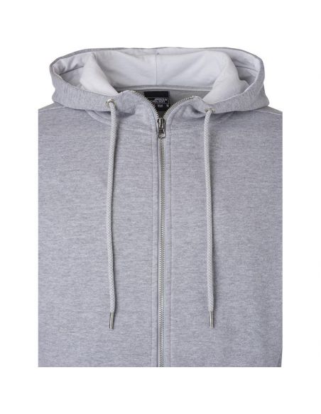 James & Nicholson Men's Premium Cotton Hooded Sweatshirt with Zip Lining