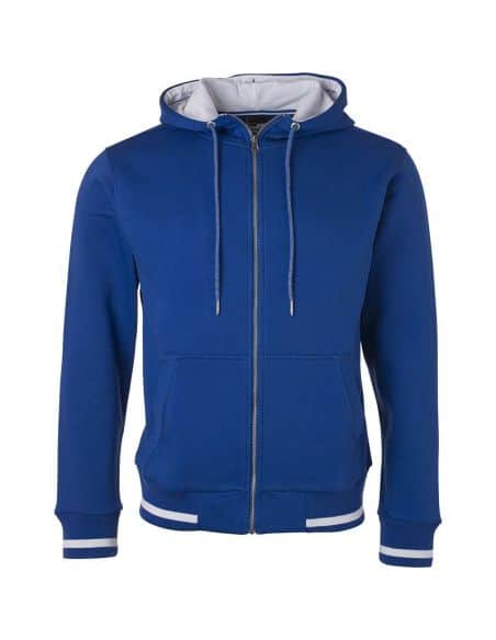 James & Nicholson Men's Premium Cotton Hooded Sweatshirt with Zip Lining