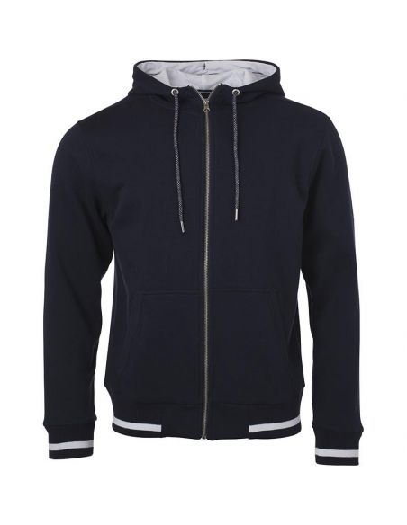 James & Nicholson Men's Premium Cotton Hooded Sweatshirt with Zip Lining