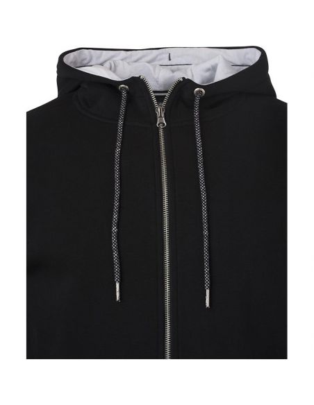 James & Nicholson Men's Premium Cotton Hooded Sweatshirt with Zip Lining