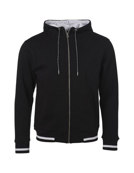 James & Nicholson Men's Premium Cotton Hooded Sweatshirt with Zip Lining