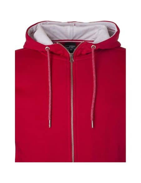 James & Nicholson Men's Premium Cotton Hooded Sweatshirt with Zip Lining