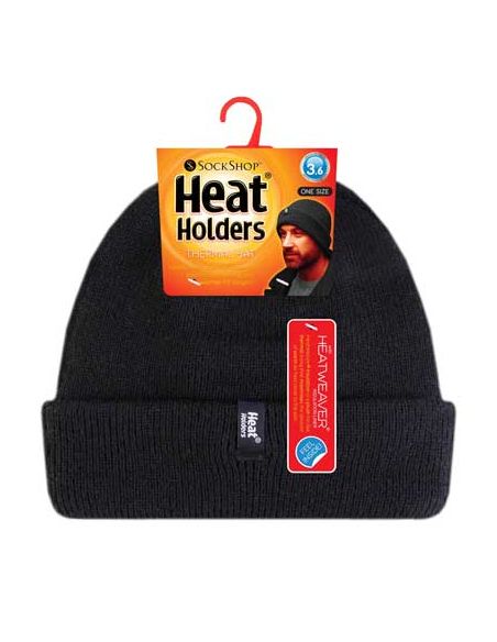 Bonnet Très chaud revers côtelé pour Homme Heat Holders