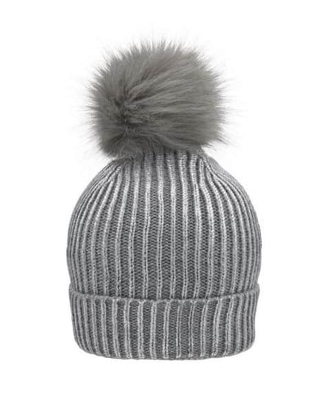 Women's winter beanie with metallic knit pompon Myrtle Beach