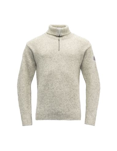 Unisex 100% Virgin Wool Zip Neck Sweater