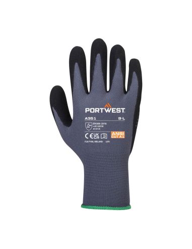 Gants de travail flexo grip enduit nitrile rouge - Portwest