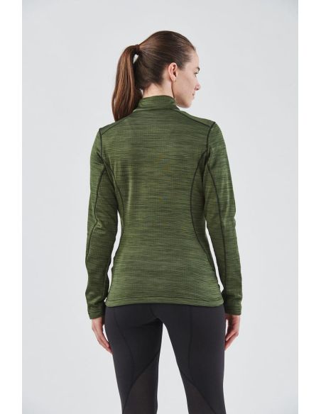 Thermal tee-shirt, zipped collar for Women