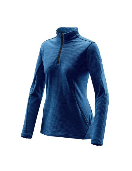 Thermal tee-shirt, zipped collar for Women