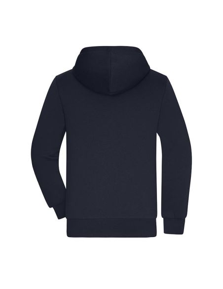 Sweatshirt à capuche hommme Zippé Doublé sherpa marine