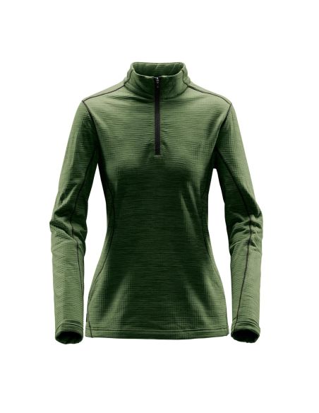 Thermal tee-shirt, zipped collar for Women