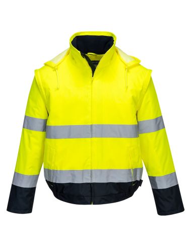 Blouson Hiver Haute Visibilité avec manches amovibles Portwest