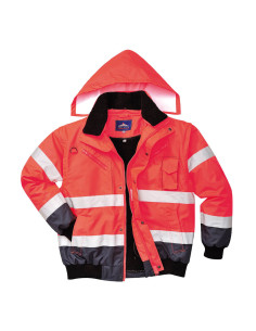 Blouson Hiver Haute Visibilité avec manches amovibles Portwest