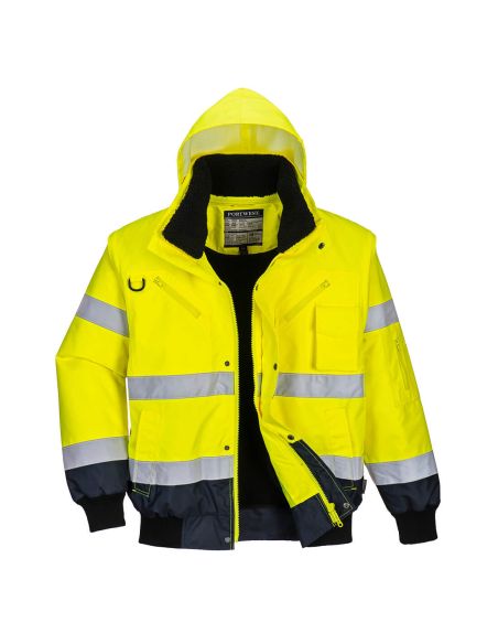 Winter High Visibility Jacket with Removable Sleeves EN20471 C465 Portwest