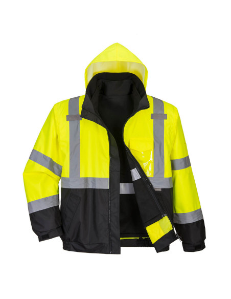 Blouson de signalisation 3 en 1 Multi intempéries EN20471 classe 3