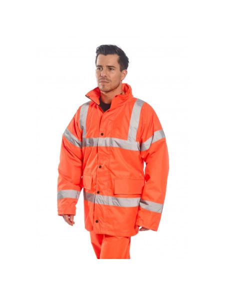 Portwest RT30 Winter High Visibility Parka EN20471 Class 3 EN 343 Class 4