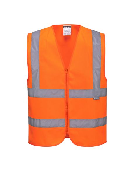 Zippered High Visibility Vest EN20471 Class 2 C375 Portwest