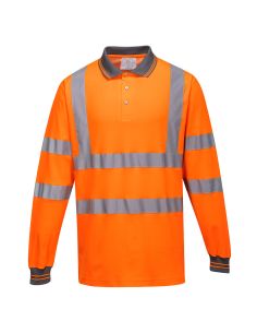 High Visibility cotton Polo EN20471 Class 3 Long Sleeves S271 Portwest