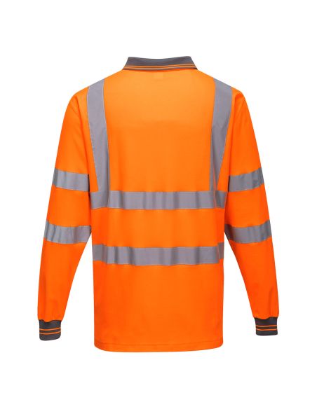 High Visibility cotton Polo EN20471 Class 3 Long Sleeves S271 Portwest