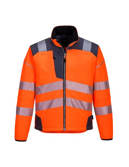 High Visibility Softshell Jacket with Segmented Stripes EN20471 T402 Portwest