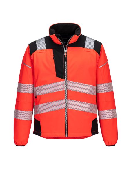 High Visibility Softshell Jacket with Segmented Stripes EN20471 T402 Portwest