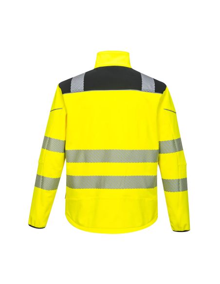 High Visibility Softshell Jacket with Segmented Stripes EN20471 T402 Portwest