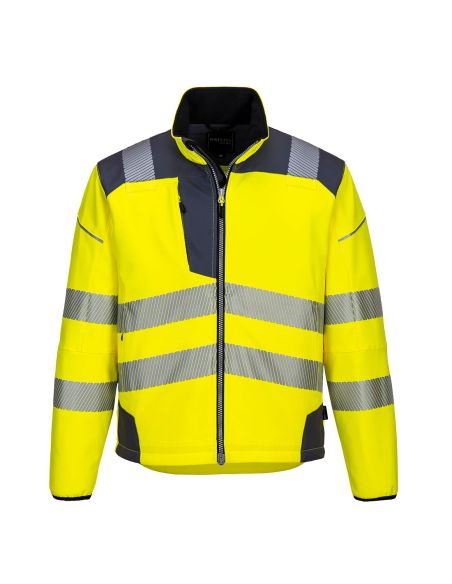 High Visibility Softshell Jacket with Segmented Stripes EN20471 T402 Portwest