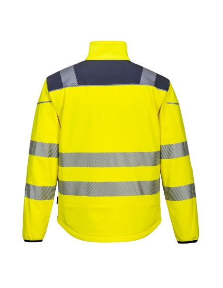 High Visibility Softshell Jacket with Segmented Stripes EN20471 T402 Portwest