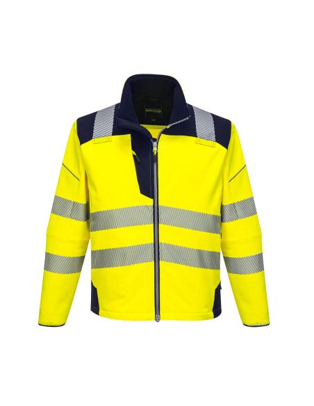 High Visibility Softshell Jacket with Segmented Stripes EN20471 T402 Portwest