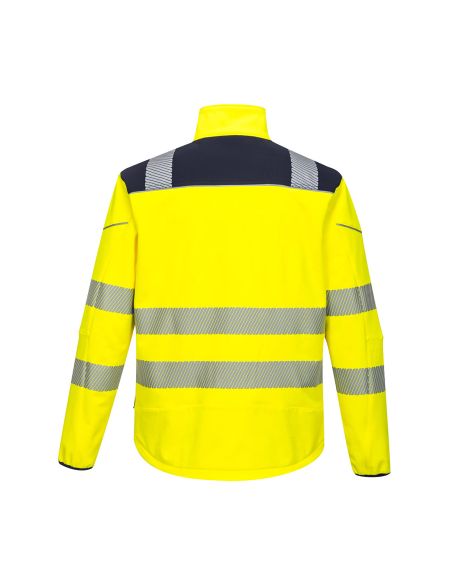 High Visibility Softshell Jacket with Segmented Stripes EN20471 T402 Portwest