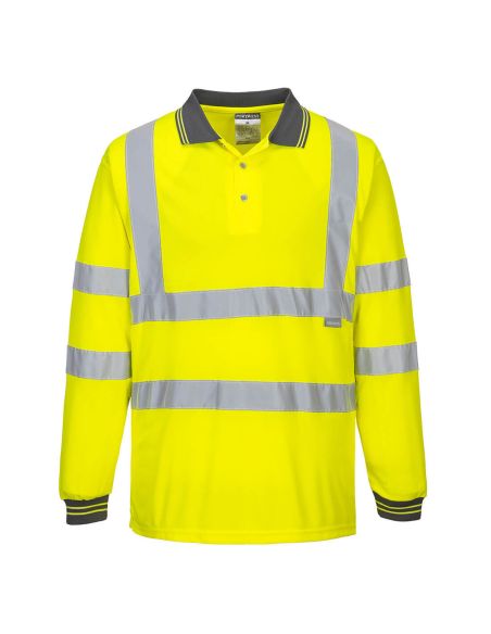 High Visibility Polo EN20471 Class 3 Long Sleeves S277 Portwest