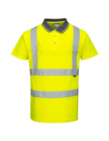 Portwest S477 short sleeve fluorescent safety polo shirt