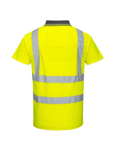 Portwest S477 short sleeve fluorescent safety polo shirt