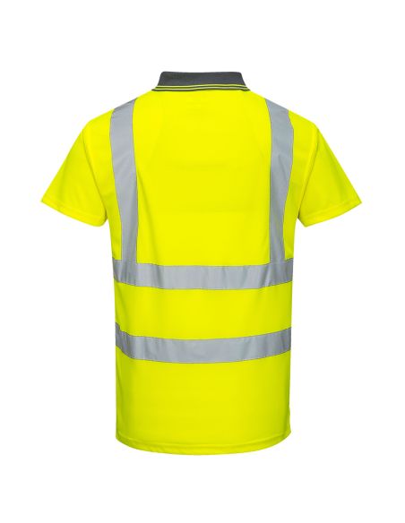 Portwest S477 short sleeve fluorescent safety polo shirt