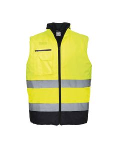 High Visibility Lined bodywarmer EN20471 Multi-Pocket S267 Portwest