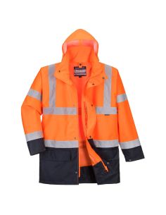 High Visibility Parka EN20471 Winter Lined 7 in 1 S765 Portwest