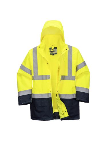 High Visibility Parka EN20471 Winter Lined 7 in 1 S765 Portwest