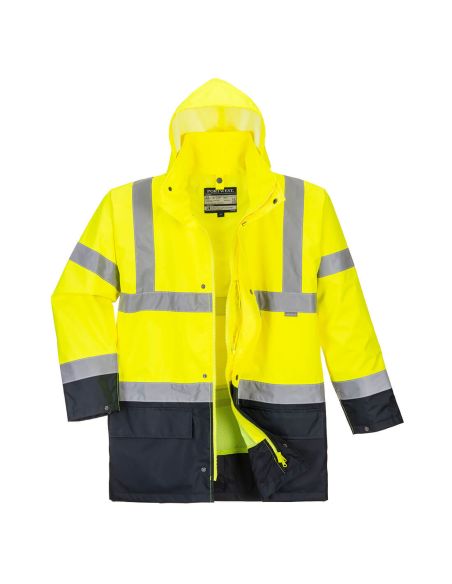 High Visibility Parka EN20471 Winter Lined 7 in 1 S765 Portwest