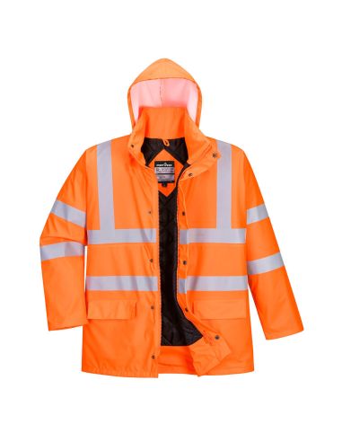 Veste de Pluie doublée Haute Visibilité EN20471 Classe 3 Imperméable EN343 Classe 3 S490 Portwest