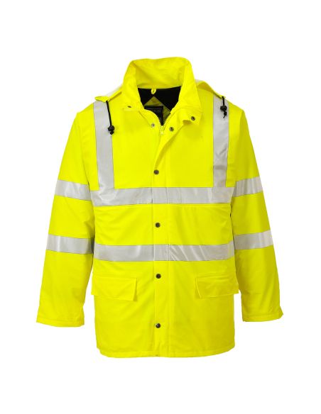 Lined High-Visibility Rain Jacket EN20471 Class 3 Waterproof EN343 Class 3 S490 Portwest