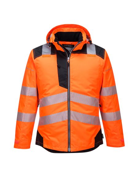 High Visibility Winter Jacket with Segmented Stripes EN20471 T400 Portwest