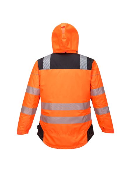 High Visibility Winter Jacket with Segmented Stripes EN20471 T400 Portwest