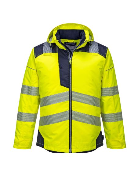 High Visibility Winter Jacket with Segmented Stripes EN20471 T400 Portwest