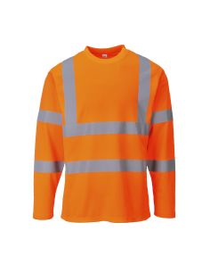 High Visibility long sleeve cotoon Tshirt EN20471 Ideal for Hot Weather S278 Portwest