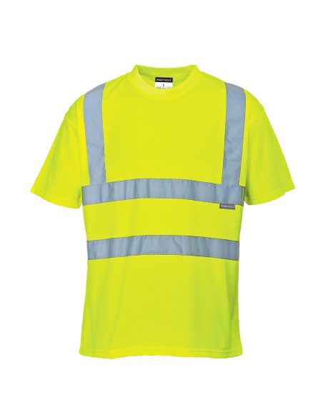 Short sleeve fluorescent safety teeshirt S478 Portwest