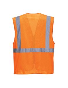 Zippered and Ventilated High Visibility Vest EN ISO 20471 Class 2 C376 Portwest