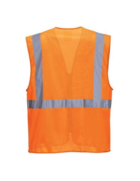 Zippered and Ventilated High Visibility Vest EN ISO 20471 Class 2 C376 Portwest