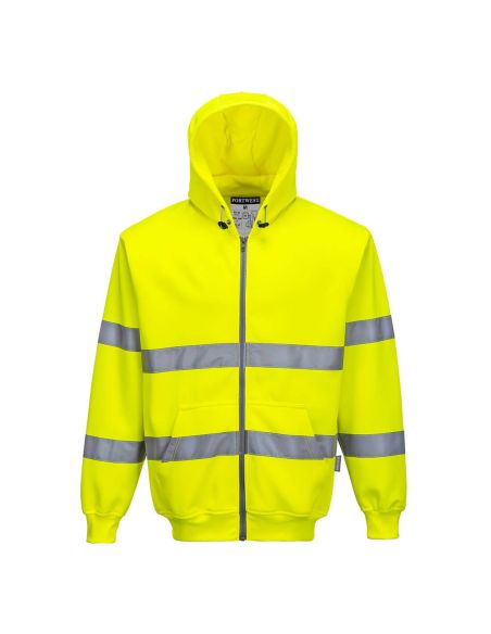 High Visibility full Zip Hooded EN ISO 20471 Class 3 B305 Portwest