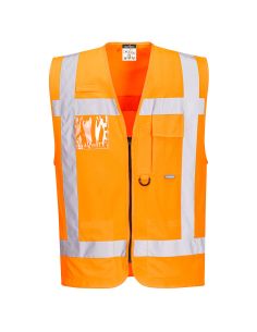 Portwest R476 Multi-Pocket Zip Vest EN20471 Class 2